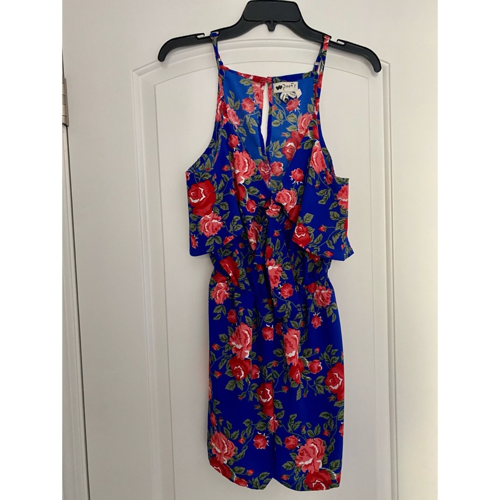 Blue floral romper